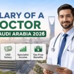 salary of a docter in saud arabia showing monthly pay, USD salary, and specialist income in 2026